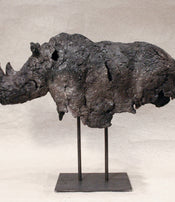 Ceramic rhinoceros by Ule Ewelt