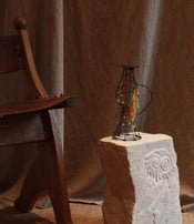 Tabouret Vigie en pierre de Guillaume Campredon