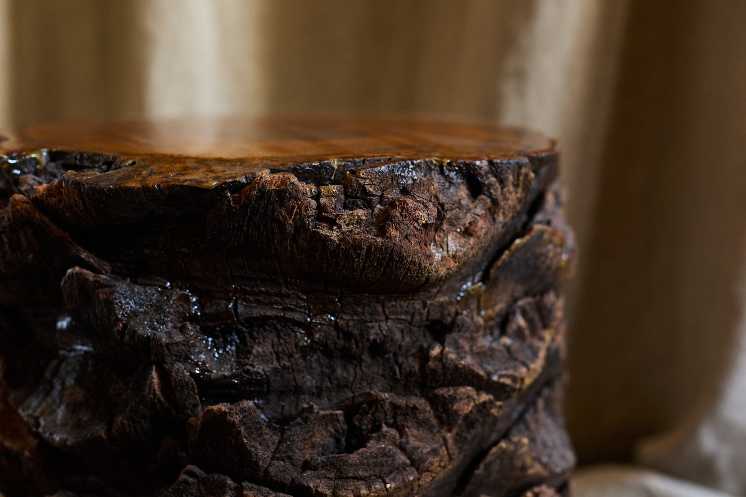 Palm trunk stool by L'Oeil de KO