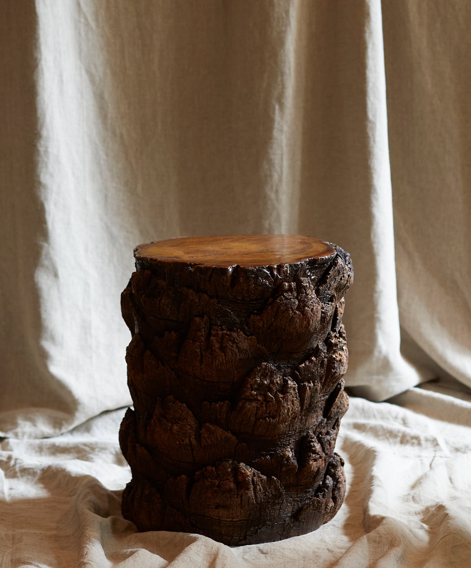 Palm trunk stool by L'Oeil de KO