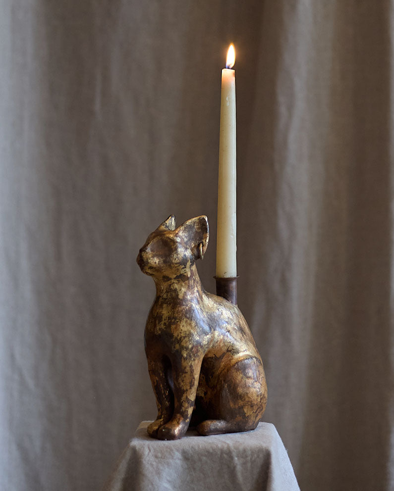 Cat candle holder by Eloïse Van der Heyden  