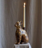 Cat candle holder by Eloïse Van der Heyden  