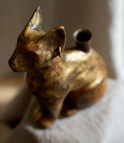 Cat candle holder by Eloïse Van der Heyden  