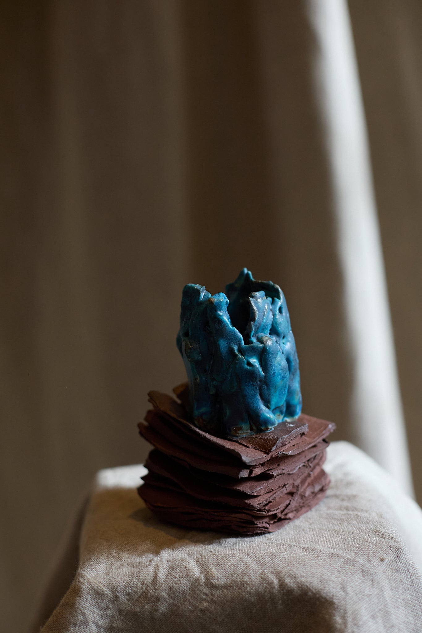 Bougeoir Cerulean Strata II de Tülay Kulbay