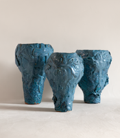 Vase Floraison Céruléenne par Tülay Kulbay