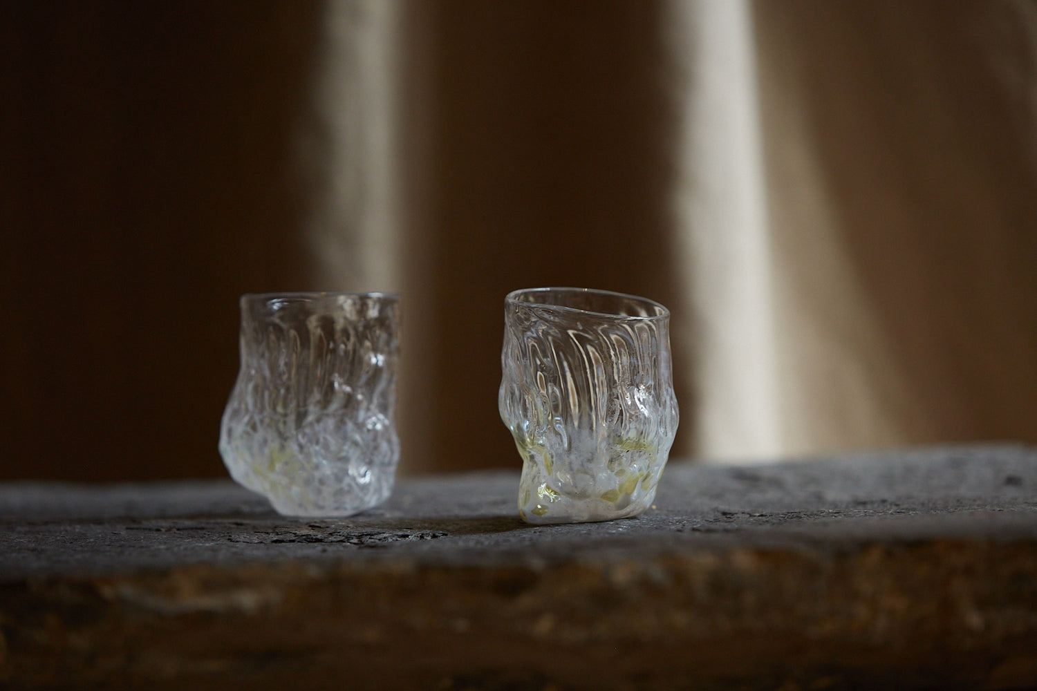 Water cups from Maison Pelletier Ferruel in collaboration with l’Oeil de KO  