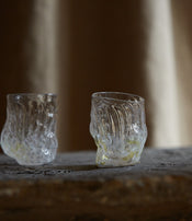 Water cups from Maison Pelletier Ferruel in collaboration with l’Oeil de KO  