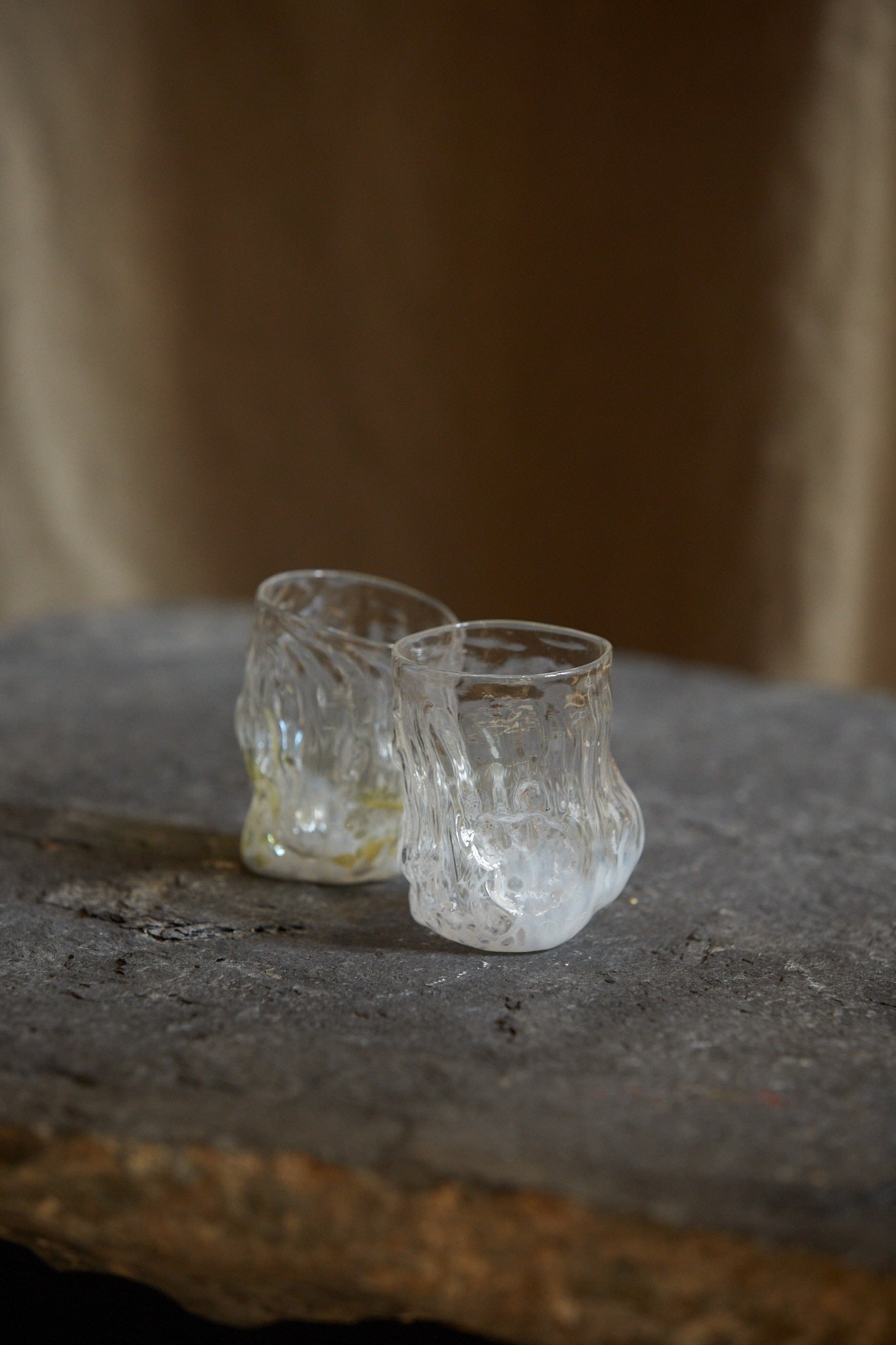 Water cups from Maison Pelletier Ferruel in collaboration with l’Oeil de KO  