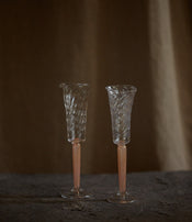 Champagne flutes from Maison Pelletier Ferruel in collaboration with l’Oeil de KO  