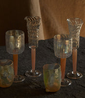 Champagne flutes from Maison Pelletier Ferruel in collaboration with l’Oeil de KO  