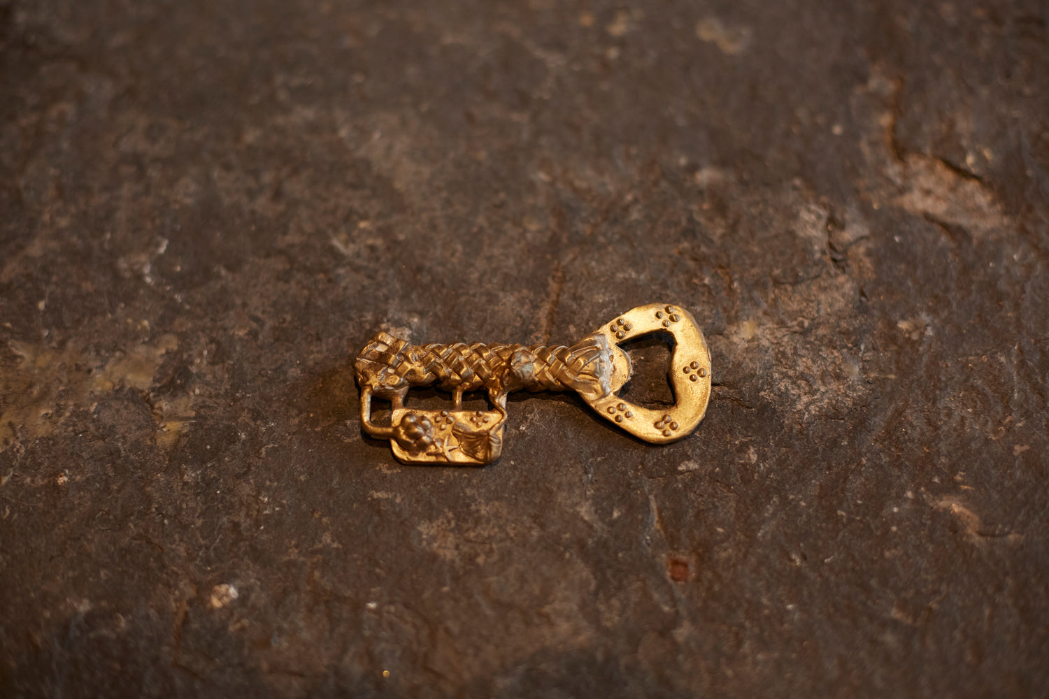 Brass bottle opener by Zoé Mohm in collaboration with l'Oeil de KO  