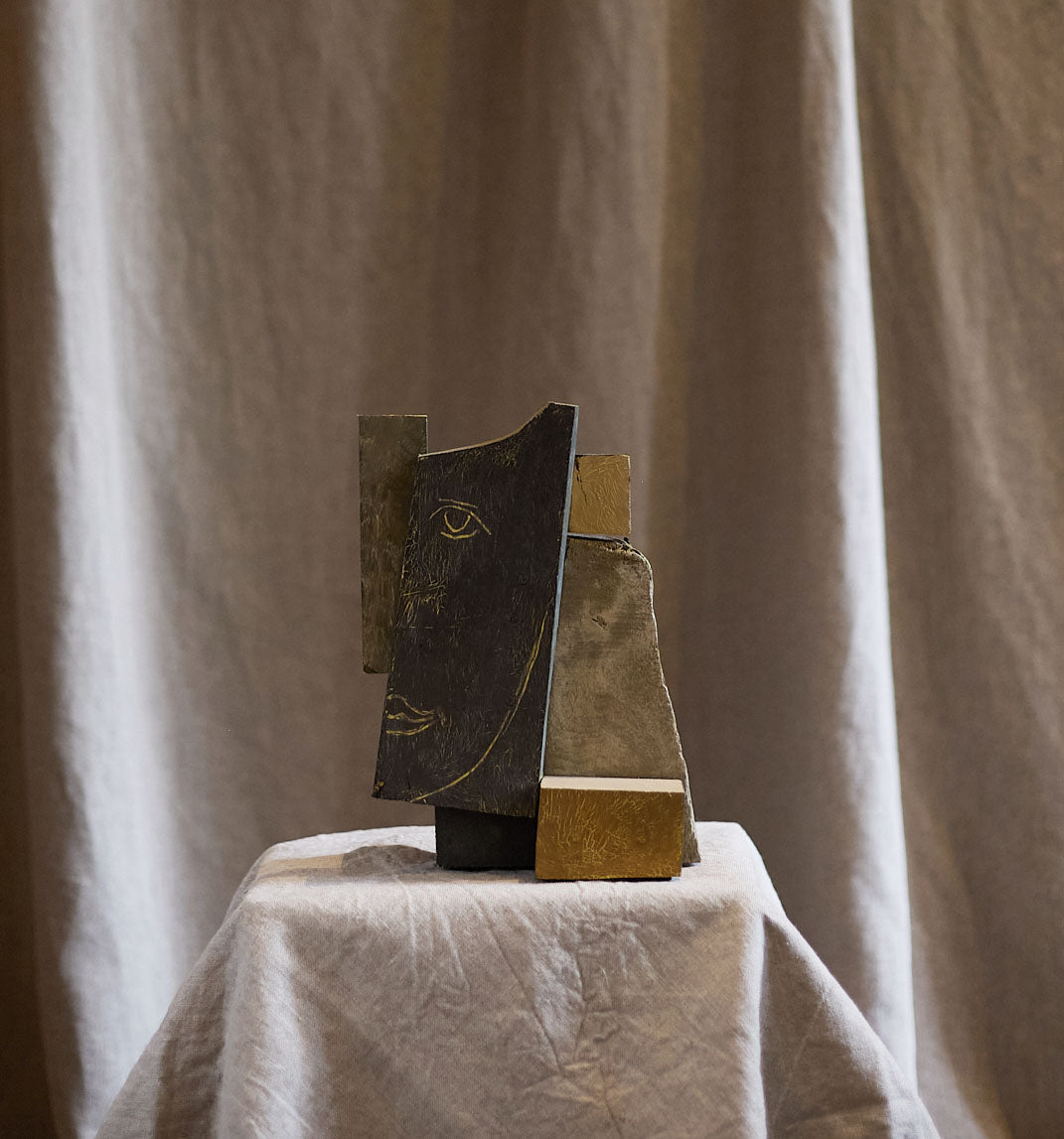Sculpture en bois peint de Thomas Junghans