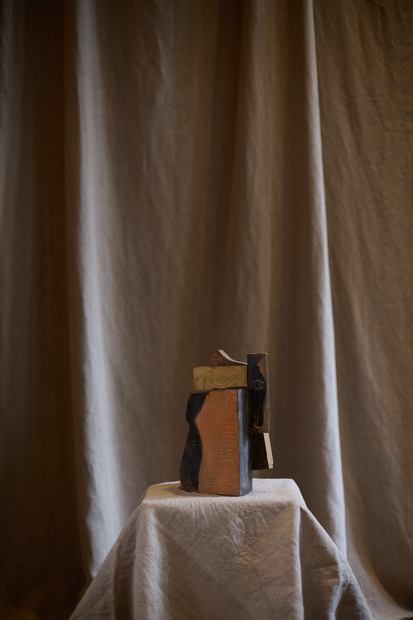 Sculpture en bois peint de Thomas Junghans