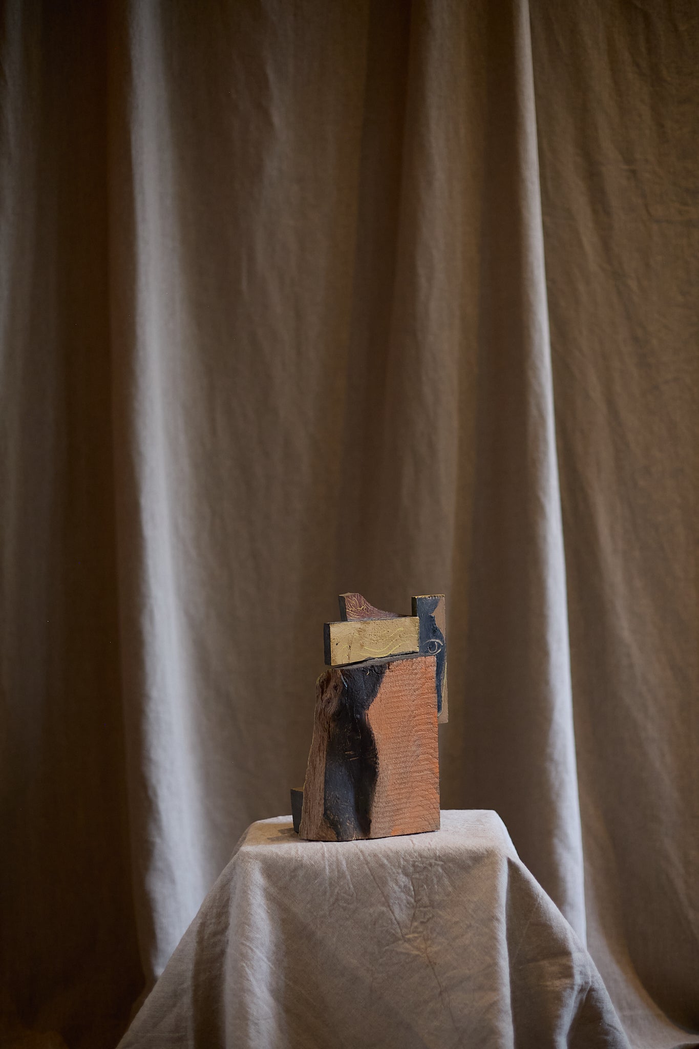 Sculpture en bois peint de Thomas Junghans