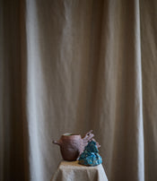 Théière et tasses Cerulean Tail I de Tülay Kulbay.