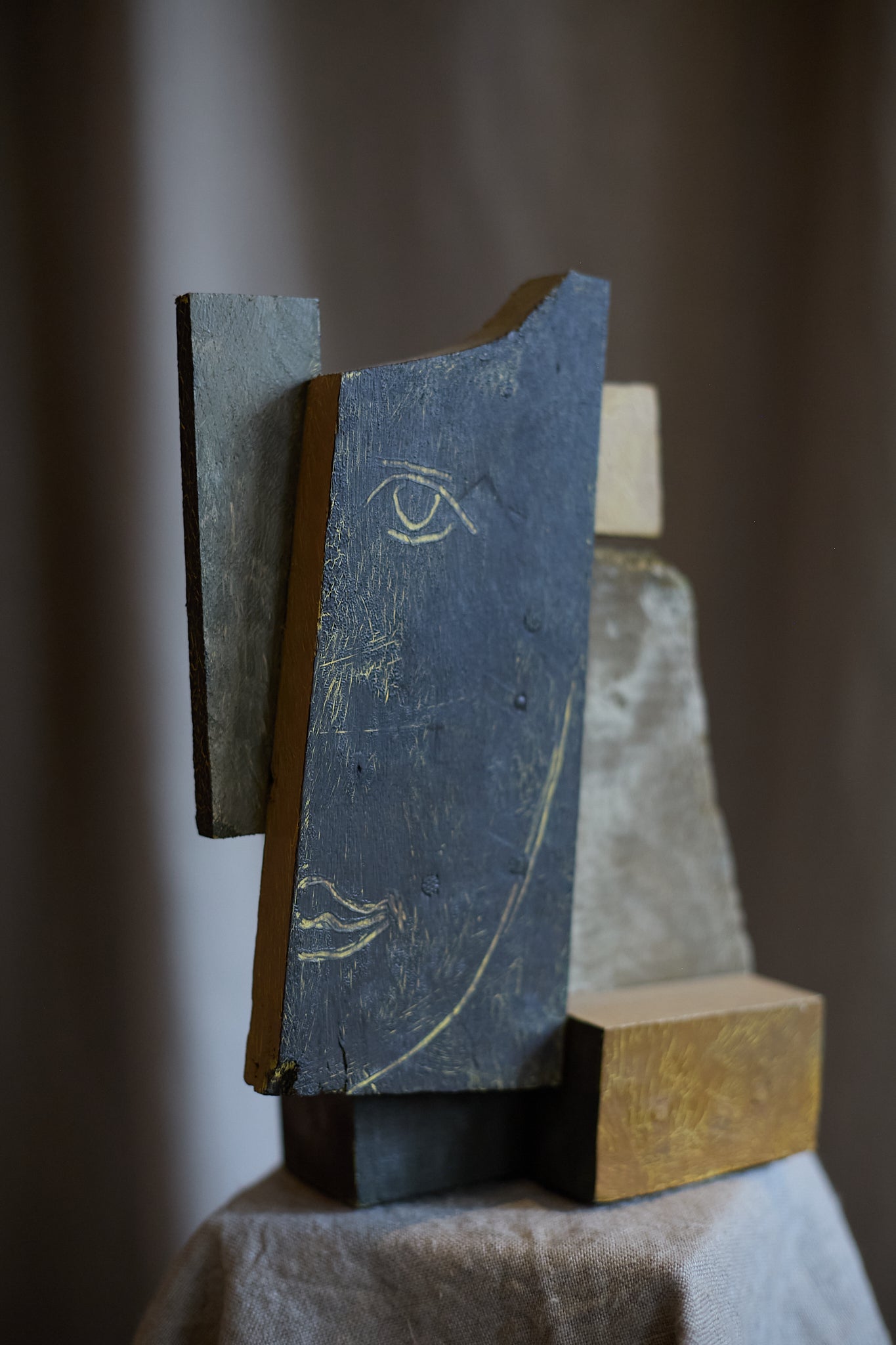 Sculpture en bois peint de Thomas Junghans