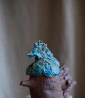 Théière et tasses Cerulean Tail I de Tülay Kulbay.