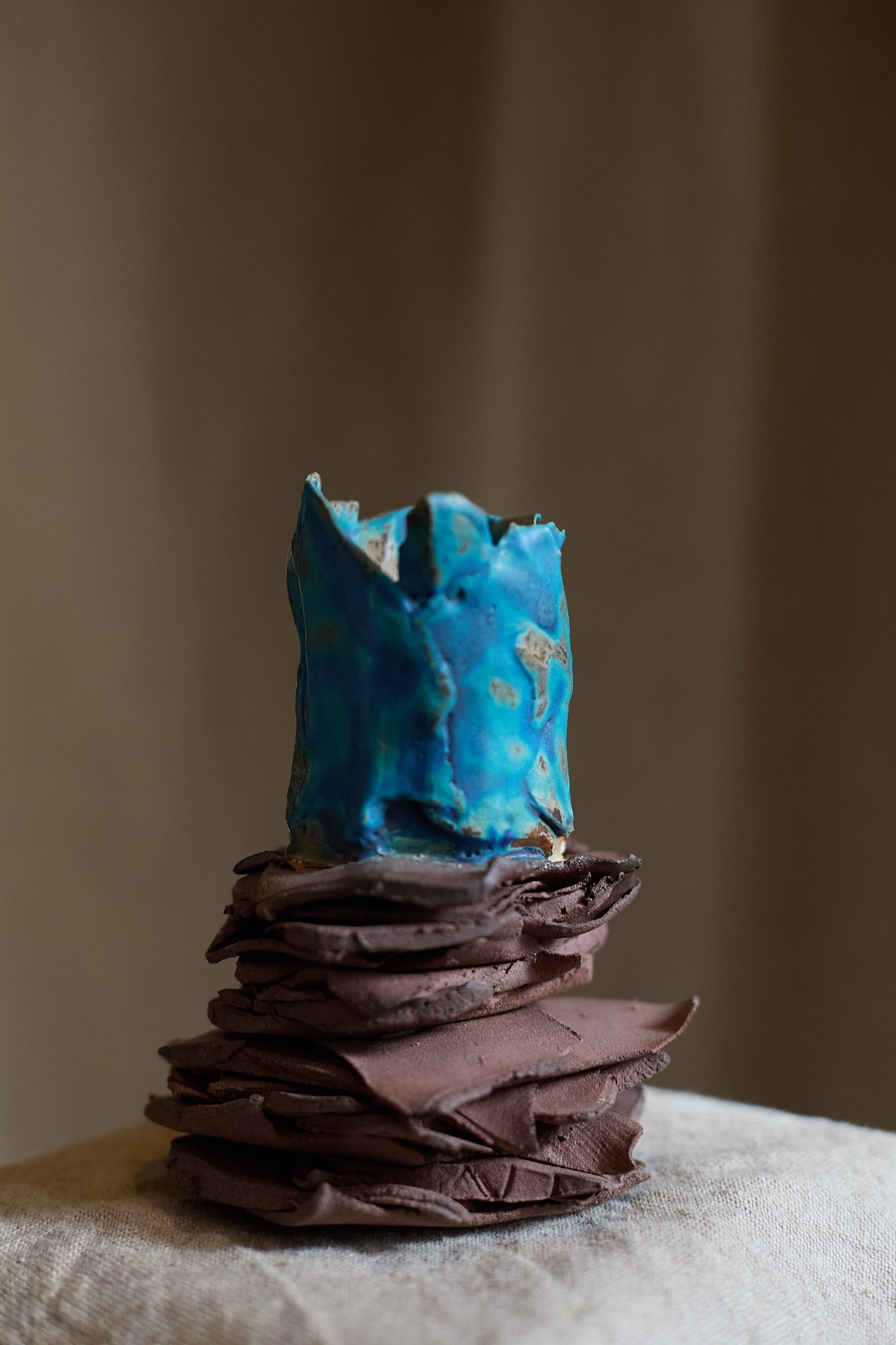 Bougeoir Cerulean Strata I de Tülay Kulbay