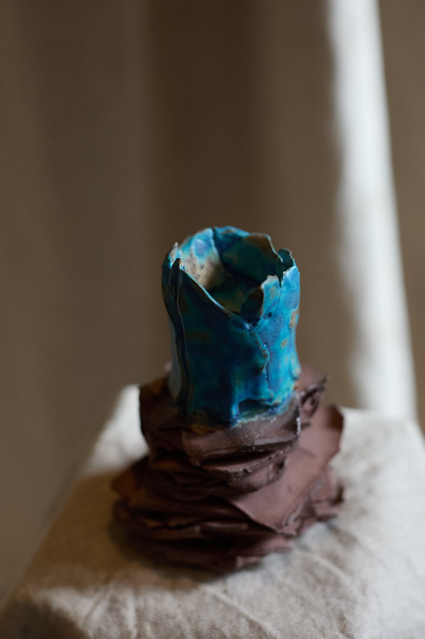 Bougeoir Cerulean Strata I de Tülay Kulbay