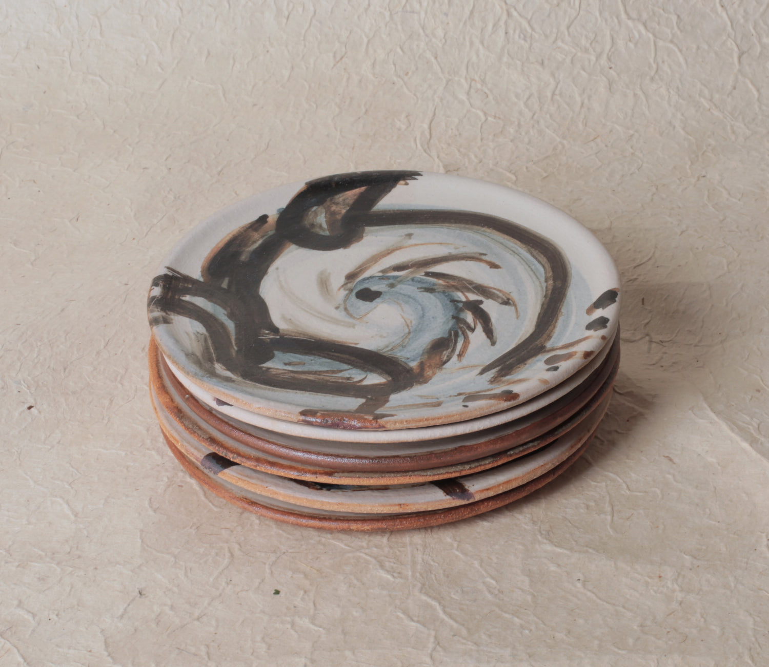 Stoneware plates by Marie Lautrou