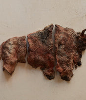 Three-part wall bison by Ule Ewelt 