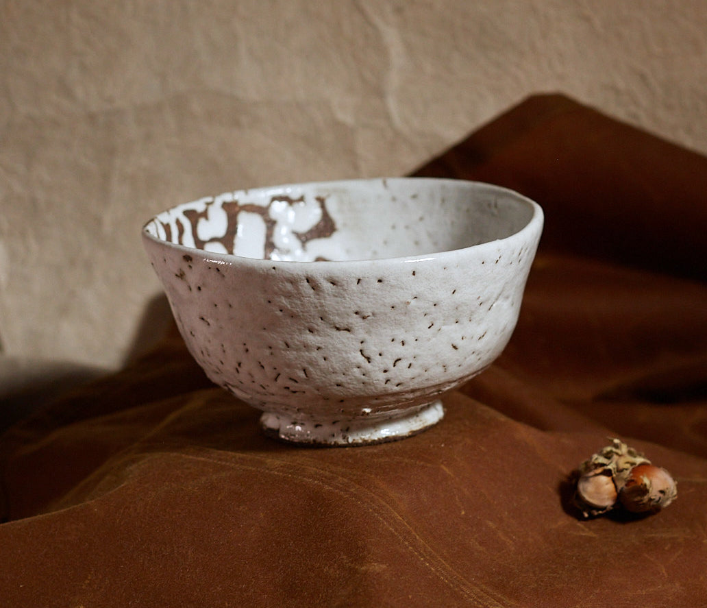 Frosted Cedar" stoneware bowl by Benjamin Dosgheas