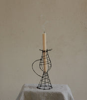 Steel wire candle holder by Clara Denidet  