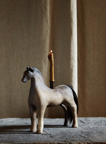 Horse candle holder by Eloïse Van der Heyden