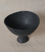 Black ceramic bowl by Silvia Valentin