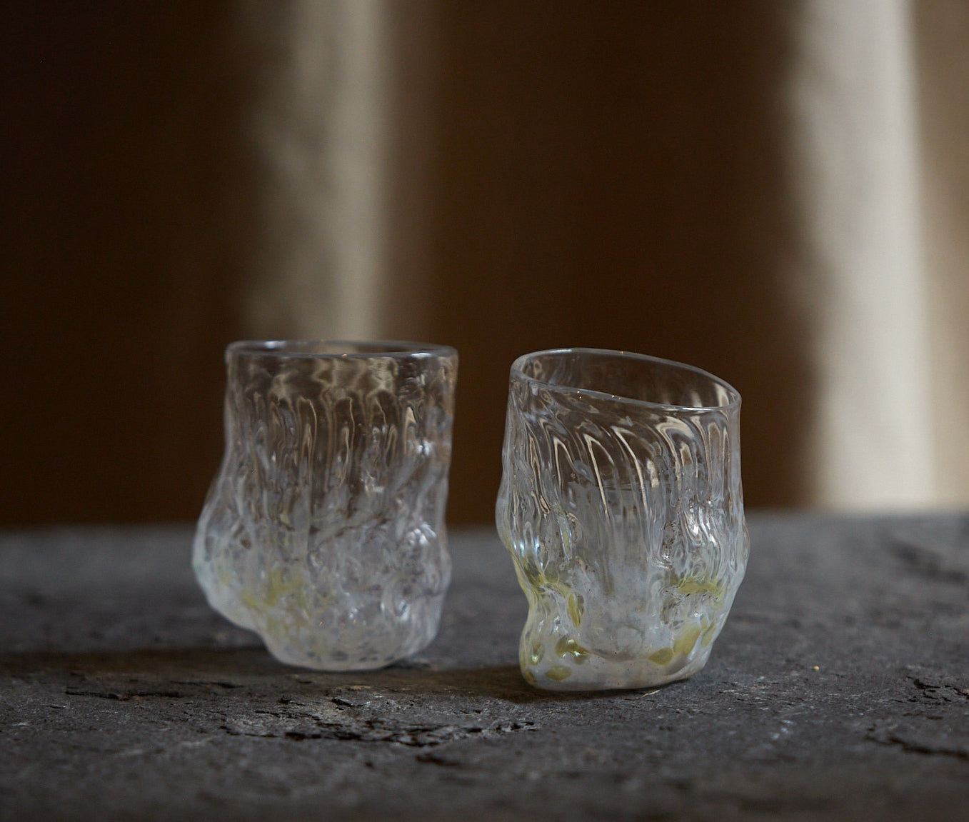 Water cups from Maison Pelletier Ferruel in collaboration with l’Oeil de KO  