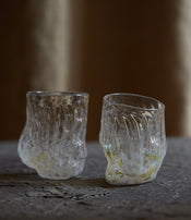 Water cups from Maison Pelletier Ferruel in collaboration with l’Oeil de KO  