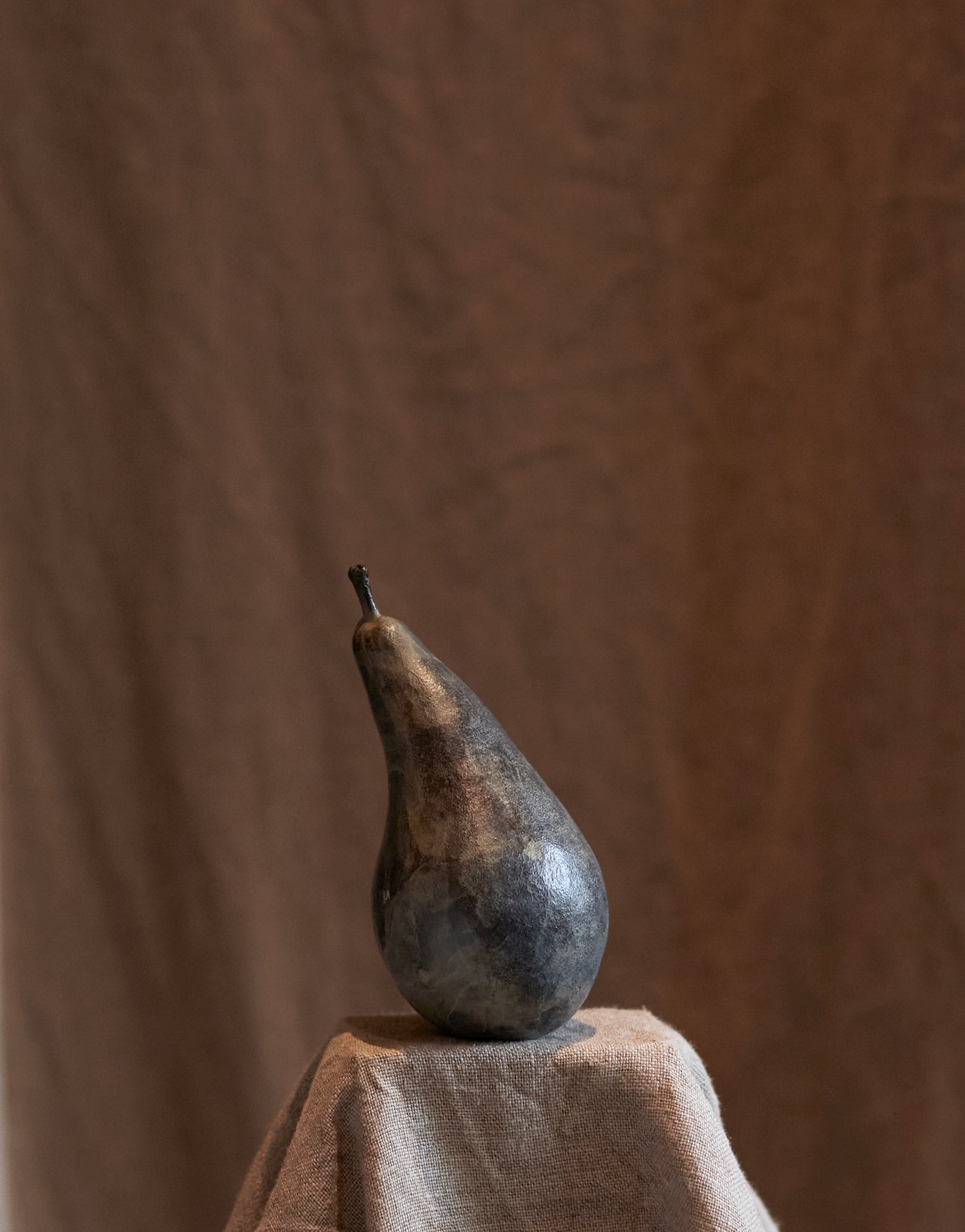 Bronze pear by Alice-Andrea Ewing 