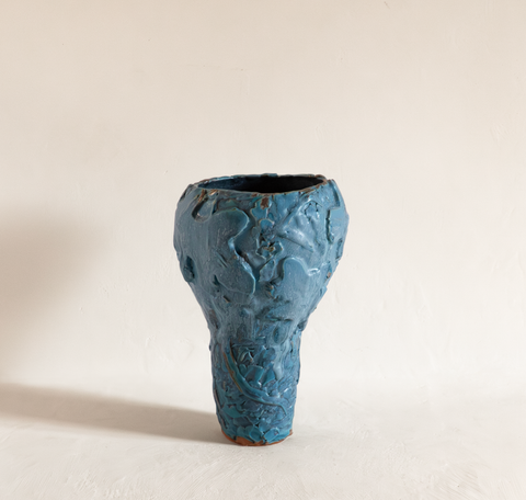 Vase Bosquet Céruléen par Tülay Kulbay