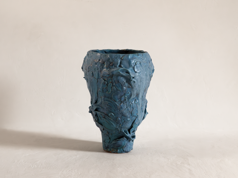 Vase "Vol Céruléen" par Tülay Kulbay