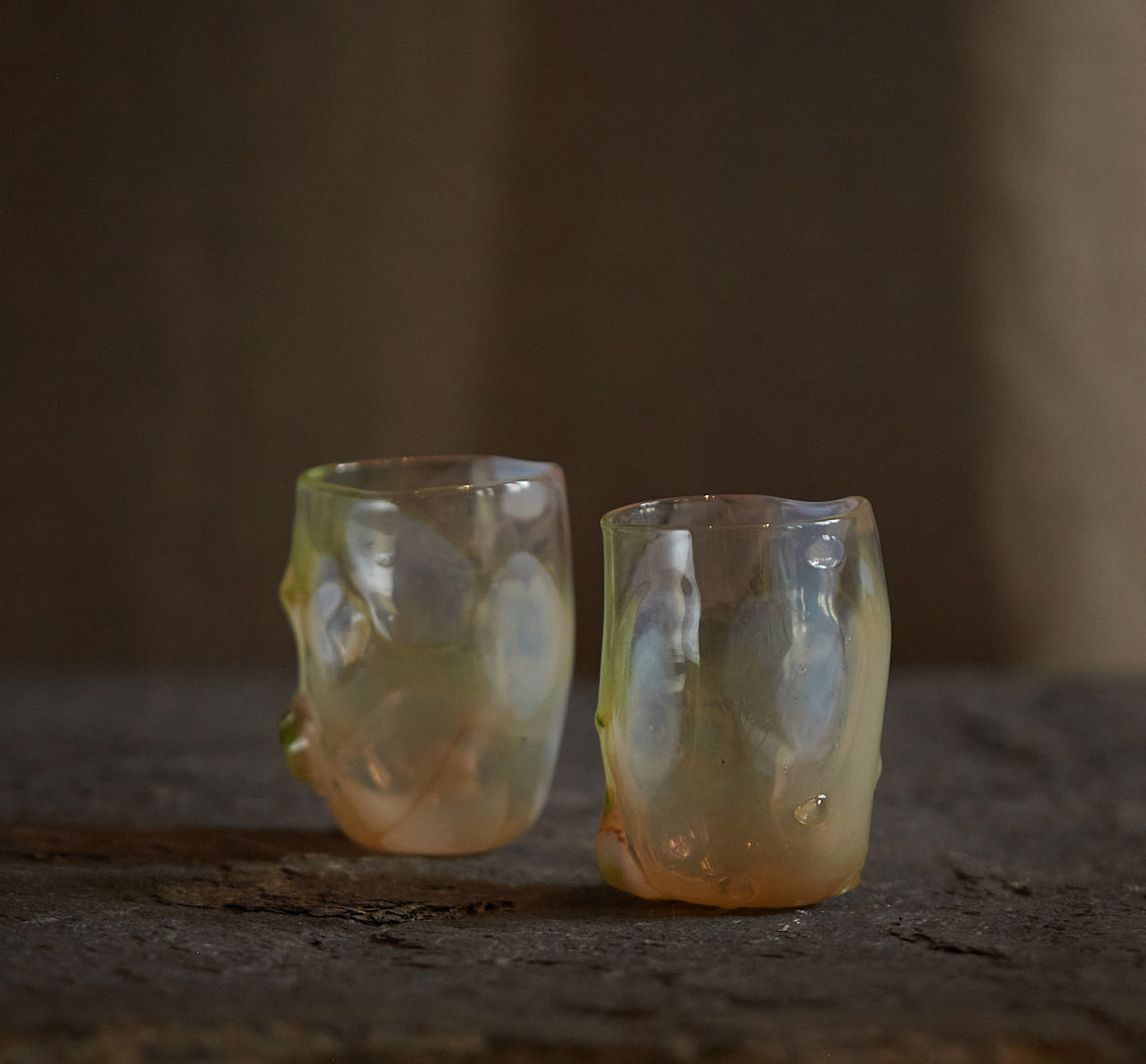 Water cups from Maison Pelletier Ferruel in collaboration with l’Oeil de KO 