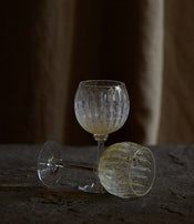 Wine glasses from Maison Pelletier Ferruel in collaboration with l’Oeil de KO 