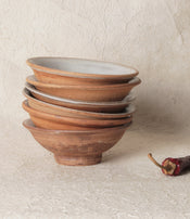 Stoneware rice bowls by Marie Lautrou