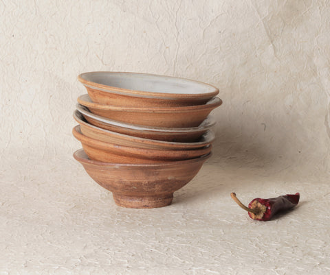 Stoneware rice bowls by Marie Lautrou