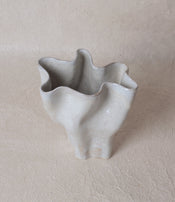 White stoneware vase by Sara Mauvilly