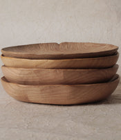 Assiettes ovales en bois de Sepa