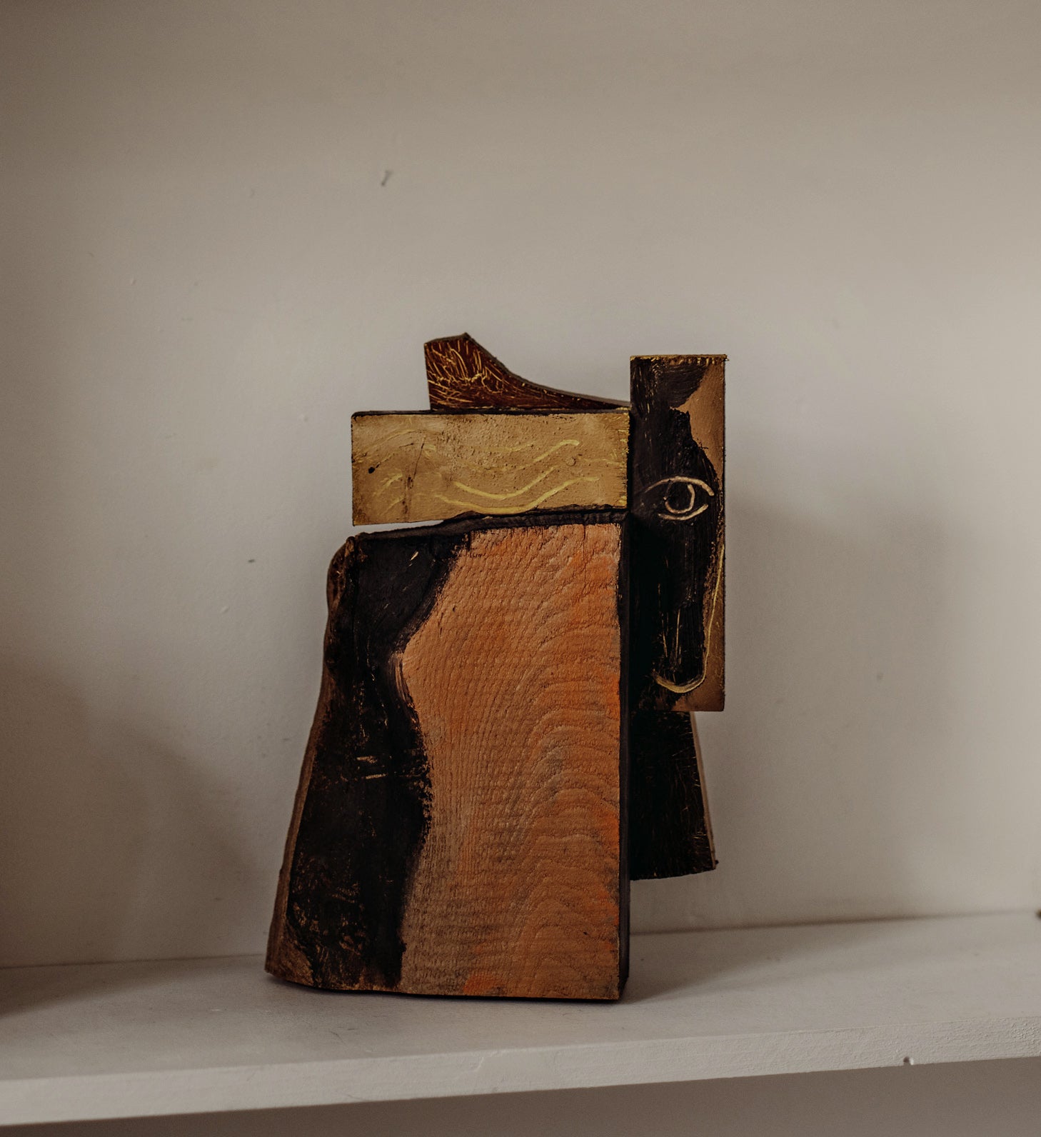 Sculpture en bois peint de Thomas Junghans