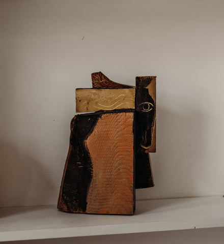 Sculpture en bois peint de Thomas Junghans