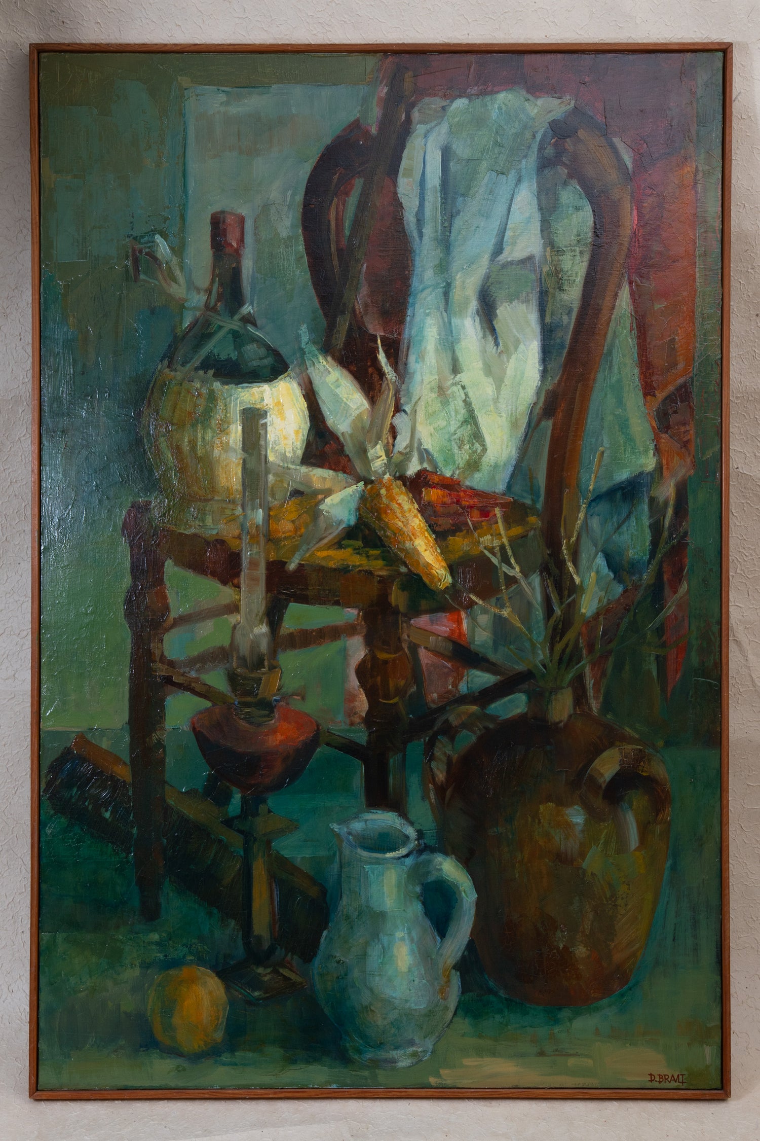 Oil on canvas - Still life with a chair - by Daniel Brault.