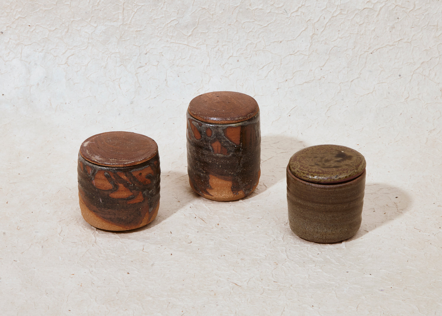 Stoneware pots by Marie Lautrou