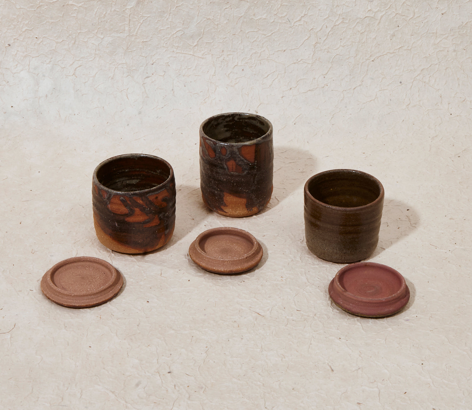 Stoneware pots by Marie Lautrou